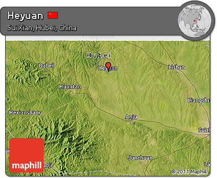 Satellite 3D Map of Heyuan