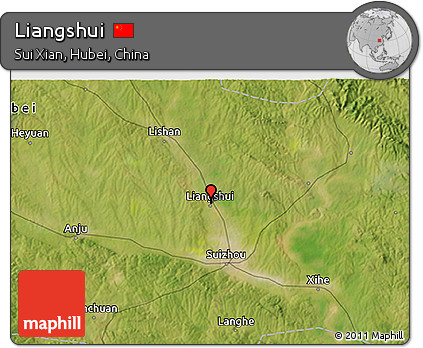 Satellite 3D Map of Liangshui
