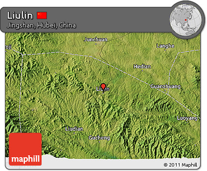 Satellite 3D Map of Liulin