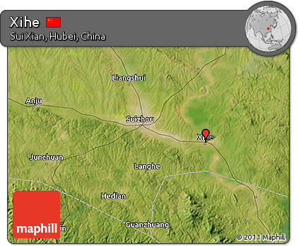 Satellite 3D Map of Xihe