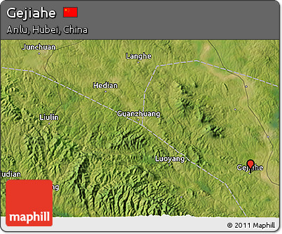 Satellite 3D Map of Gejiahe