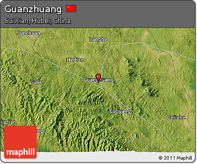 Satellite 3D Map of Guanzhuang