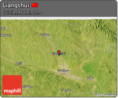 Satellite 3D Map of Liangshui