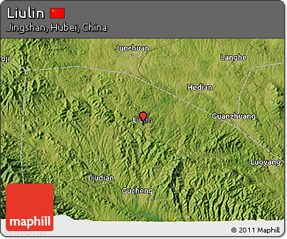 Satellite 3D Map of Liulin