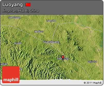 Satellite 3D Map of Luoyang