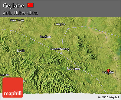 Satellite 3D Map of Gejiahe