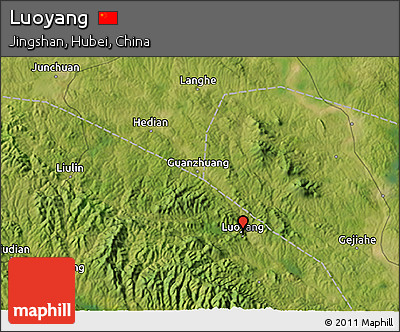 Satellite 3D Map of Luoyang