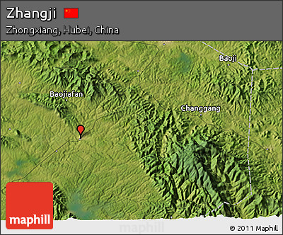 Satellite 3D Map of Zhangji