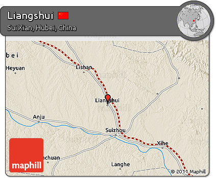 Shaded Relief 3D Map of Liangshui