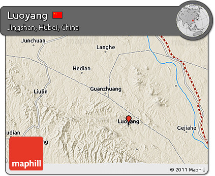 Shaded Relief 3D Map of Luoyang