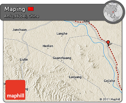 Shaded Relief 3D Map of Maping