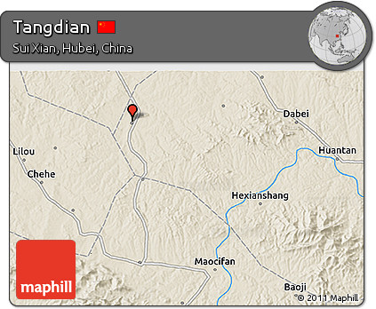 Shaded Relief 3D Map of Tangdian