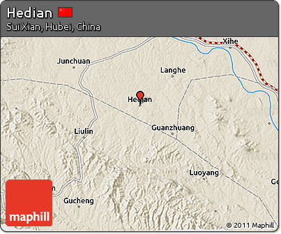 Shaded Relief 3D Map of Hedian