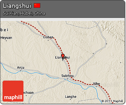 Shaded Relief 3D Map of Liangshui