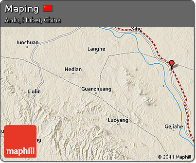 Shaded Relief 3D Map of Maping