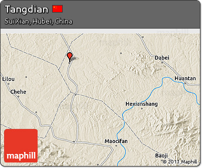Shaded Relief 3D Map of Tangdian