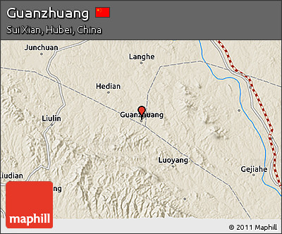 Shaded Relief 3D Map of Guanzhuang