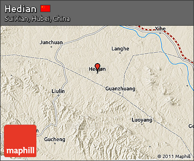 Shaded Relief 3D Map of Hedian