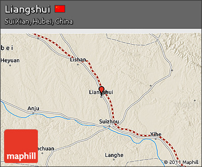 Shaded Relief 3D Map of Liangshui