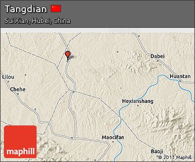Shaded Relief 3D Map of Tangdian