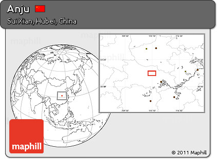 Blank Location Map of Anju