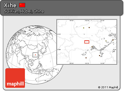 Blank Location Map of Xihe