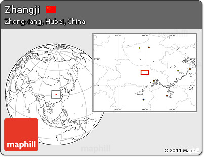 Blank Location Map of Zhangji