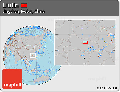 Gray Location Map of Liulin