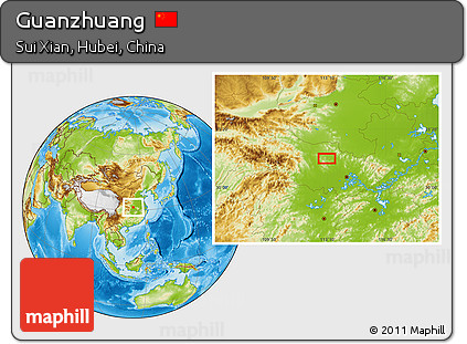 Physical Location Map of Guanzhuang