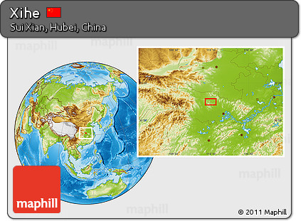 Physical Location Map of Xihe