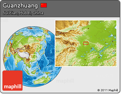 Physical Location Map of Guanzhuang