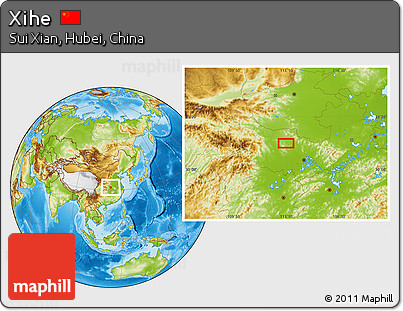 Physical Location Map of Xihe