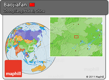 Political Location Map of Baojiafan
