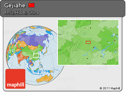 Political Location Map of Gejiahe