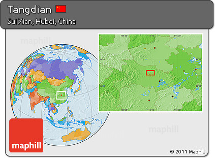Political Location Map of Tangdian