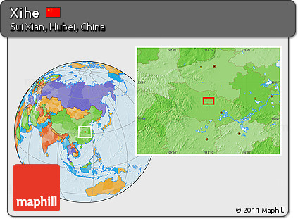 Political Location Map of Xihe