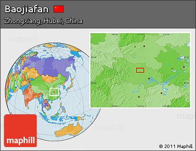 Political Location Map of Baojiafan