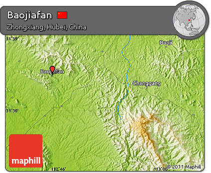 Physical Map of Baojiafan