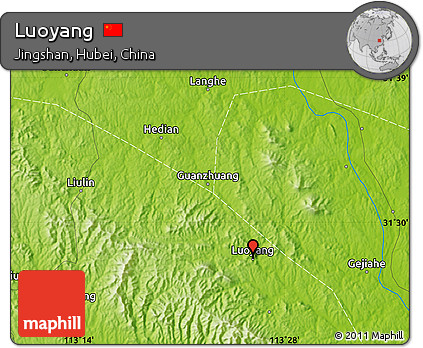 Physical Map of Luoyang