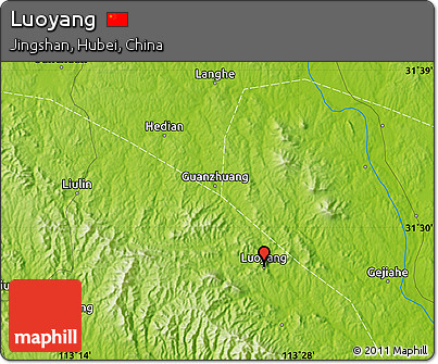 Physical Map of Luoyang