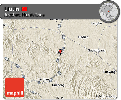 Shaded Relief Map of Liulin