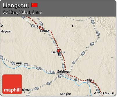 Shaded Relief Map of Liangshui
