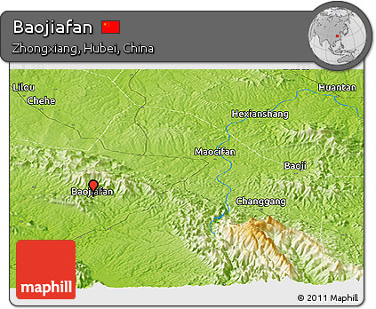 Physical Panoramic Map of Baojiafan