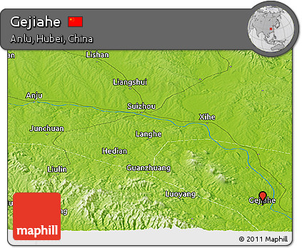 Physical Panoramic Map of Gejiahe