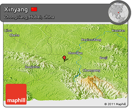 Physical Panoramic Map of Xinyang