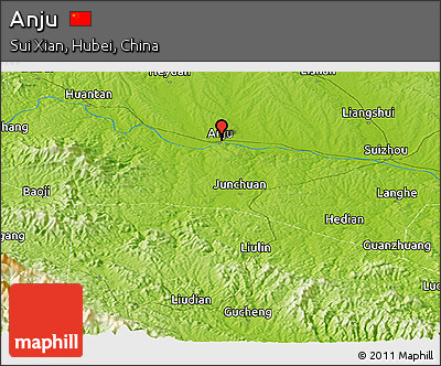 Physical Panoramic Map of Anju