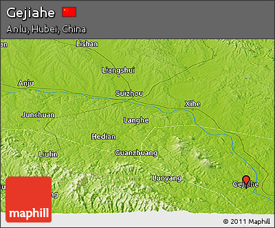 Physical Panoramic Map of Gejiahe