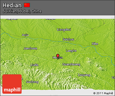Physical Panoramic Map of Hedian