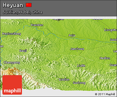 Physical Panoramic Map of Heyuan