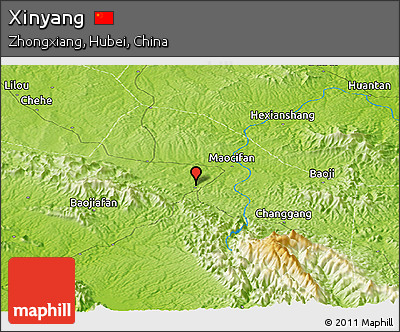 Physical Panoramic Map of Xinyang